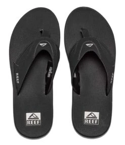 Reef Fanning Black/Silver 7 Reef Fanning Black/Silver -Chaussures Promotion Boutique rf0020 blac silver 3