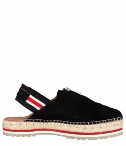 Espadrille Sandal Zipper Black