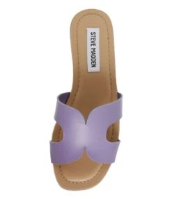 Steve Madden Zarnia Sandal Purple Leather -Chaussures Promotion Boutique sm11001541 501 5