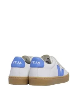 Veja Small Esplar Chromefree Leather Extra-White-Aqua-Natural 5 Veja Small Esplar Chromefree Leather Extra-White-Aqua-Natural -Chaussures Promotion Boutique sv0503602 3