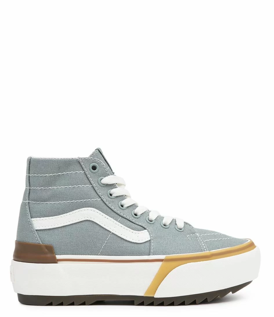 Vans UA Sk8-Hi Tapered Stacked Canvas Green Milieu 1 Vans UA Sk8-Hi Tapered Stacked Canvas Green Milieu