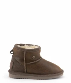 Warmbat Wallaby Kids Boot Leather Cracked Brown